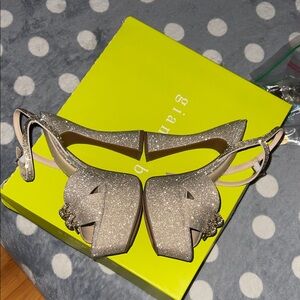 Gianni Bini Glittering Gold Platform Heels